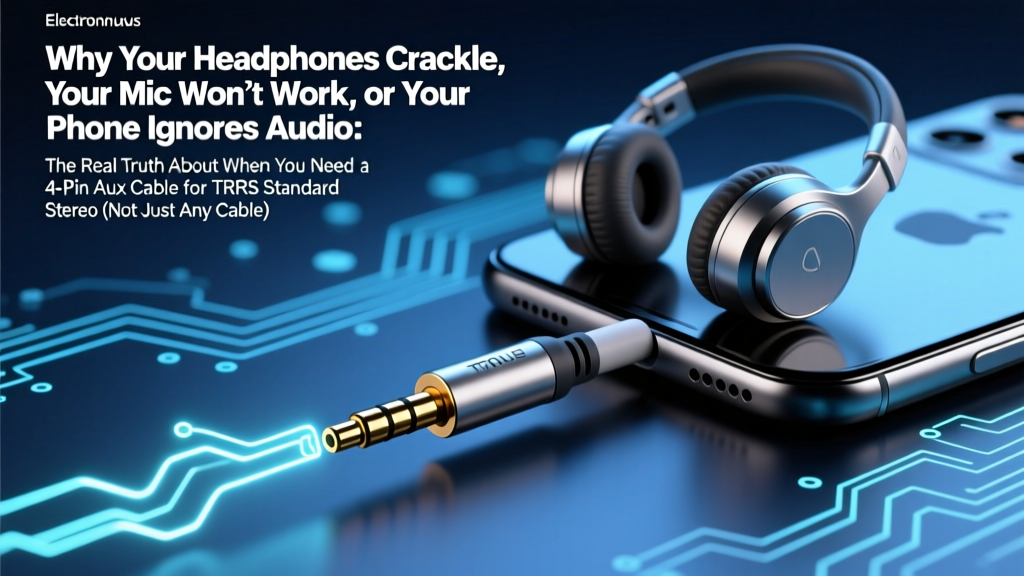 Why Your Headphones Crackle, Your Mic Won’t Work, or Your Phone Ignores Audio: The Real Truth About When You Need a 4-Pin Aux Cable for TRRS Standard Stereo (Not Just Any Cable)
