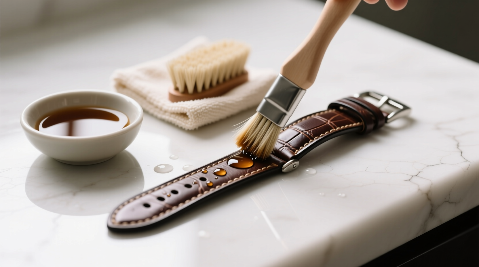 how to clean leather watch straps safely