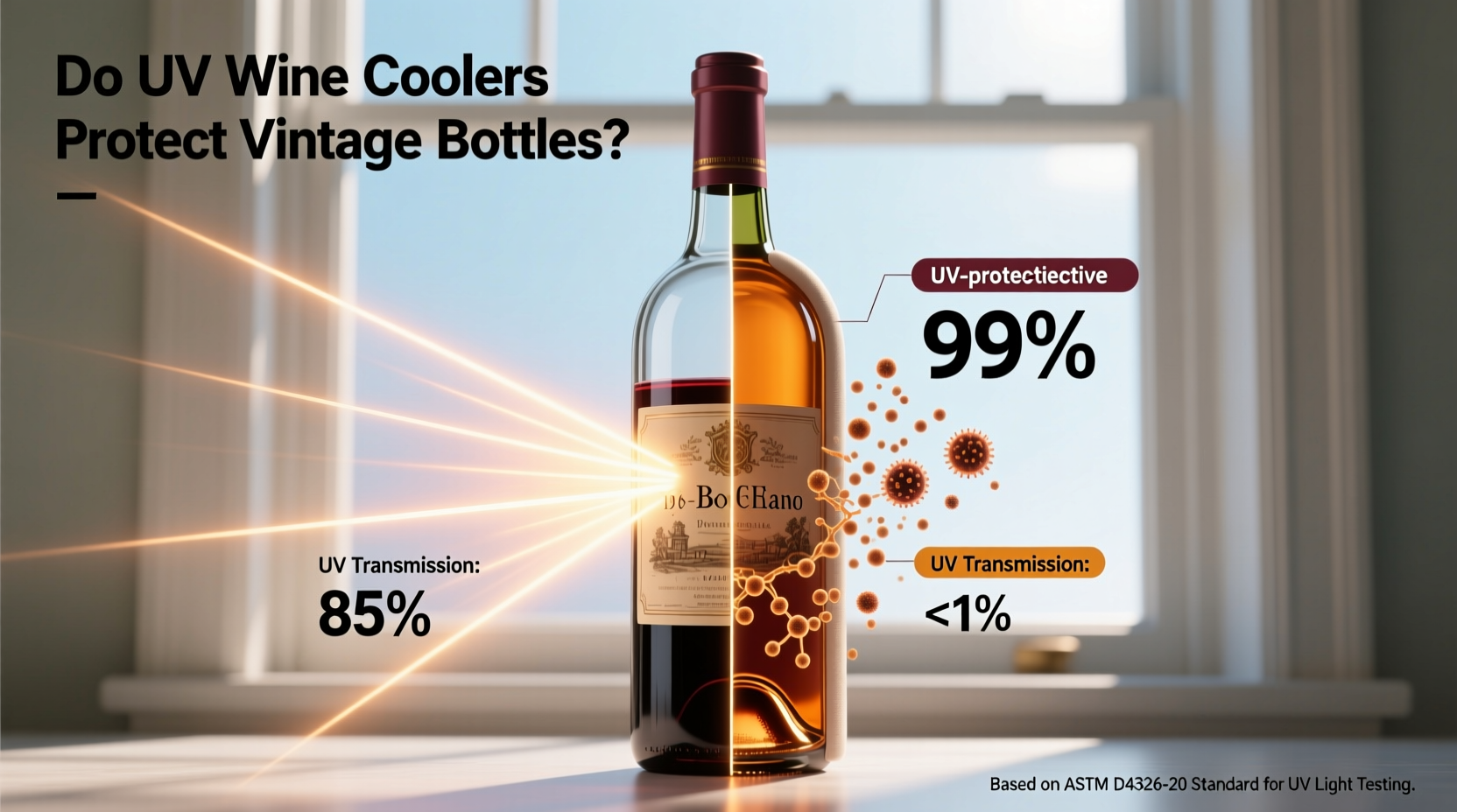 are UV wine coolers effective at protecting vintage bottles from light damage