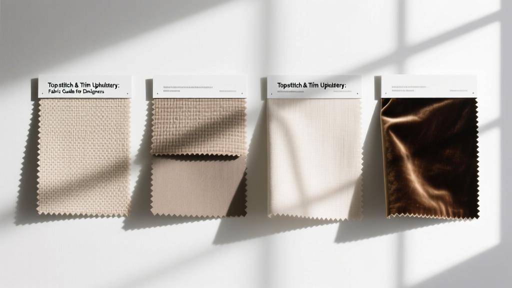 Topstitch & Trim Upholstery: Fabric Guide for Designers