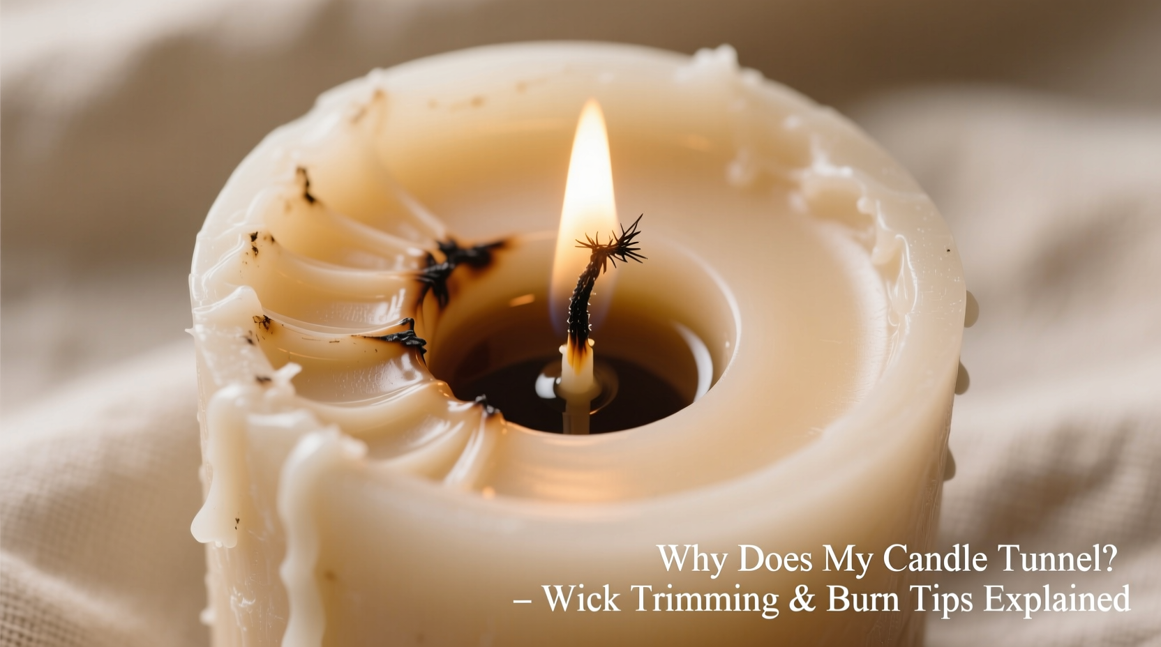 why does my candle tunnel down the middle wick trimming and burn tips