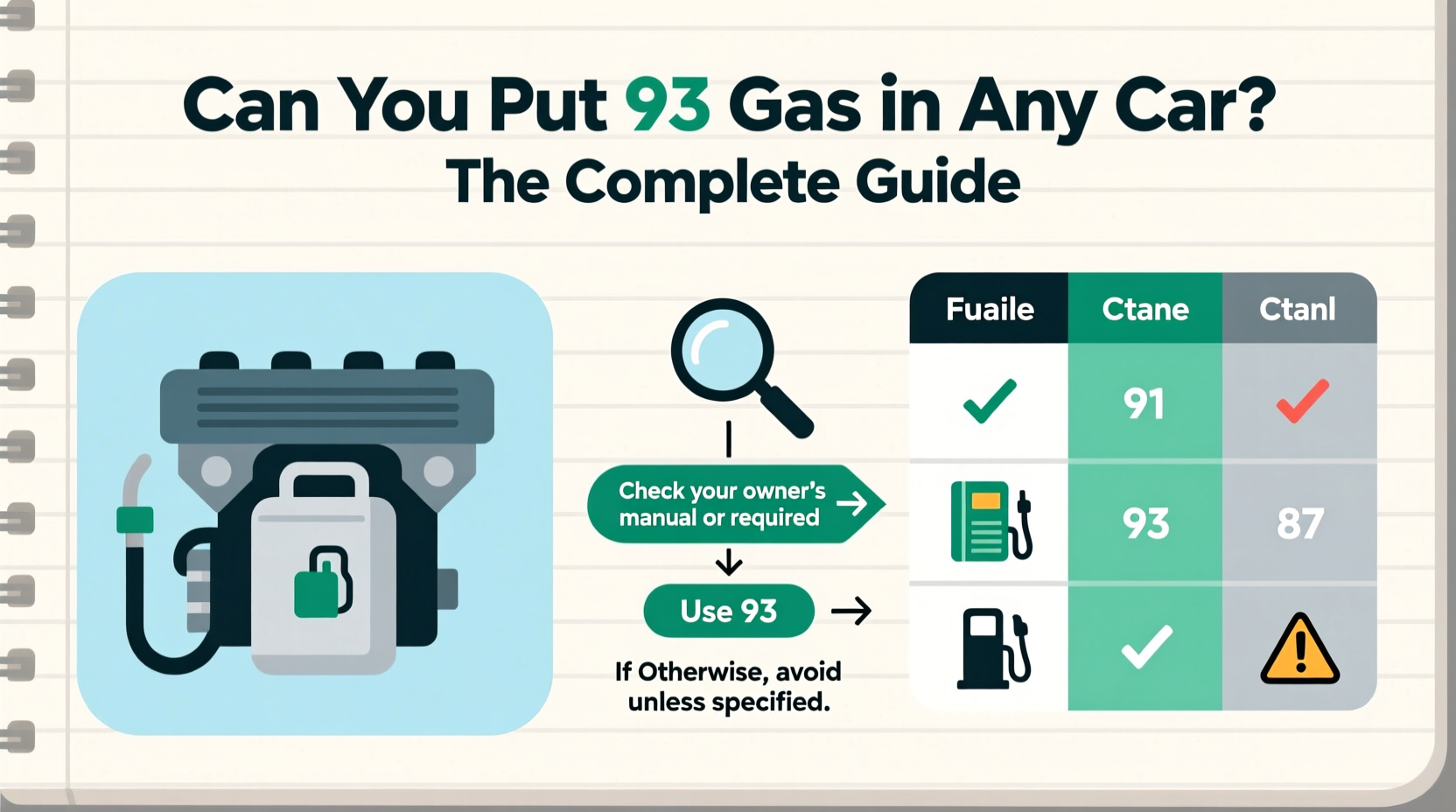 can you put 93 gas in any car