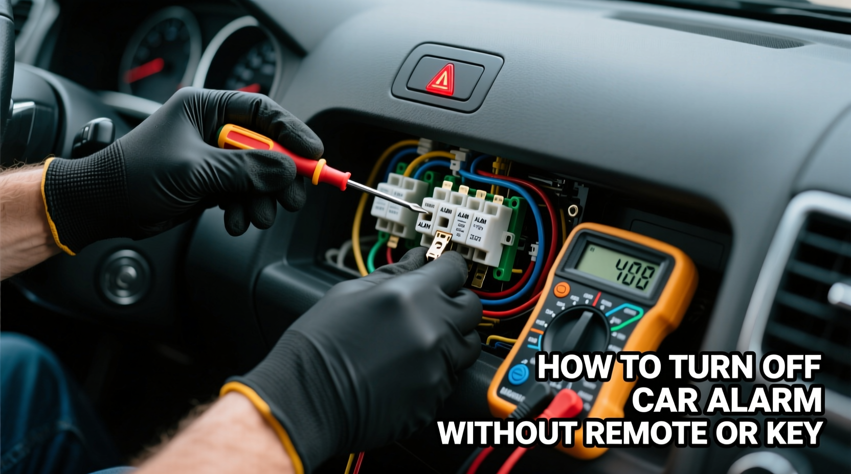 how to turn off car alarm without remote or key