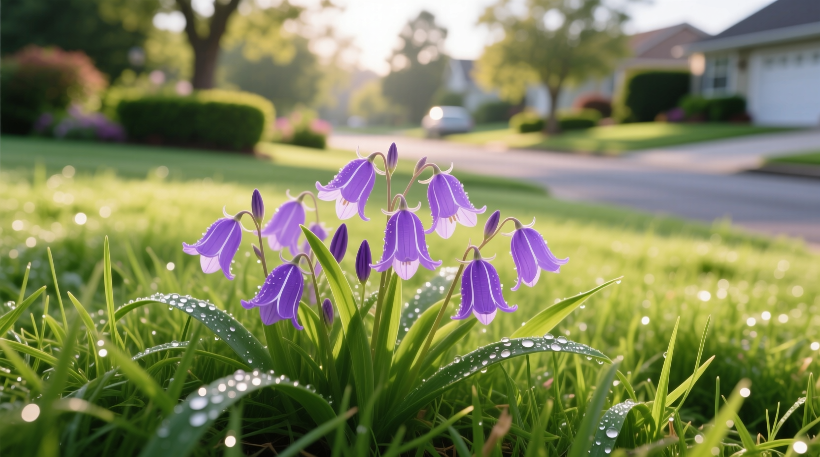 what are the purple flowers growing in my grass
