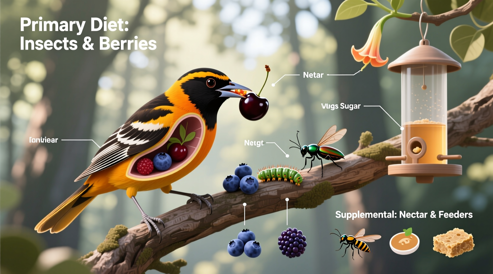 What Do Baltimore Oriole Birds Eat? Diet Explained