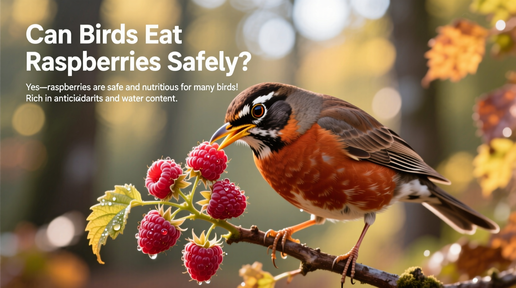 can birds eat raspberries