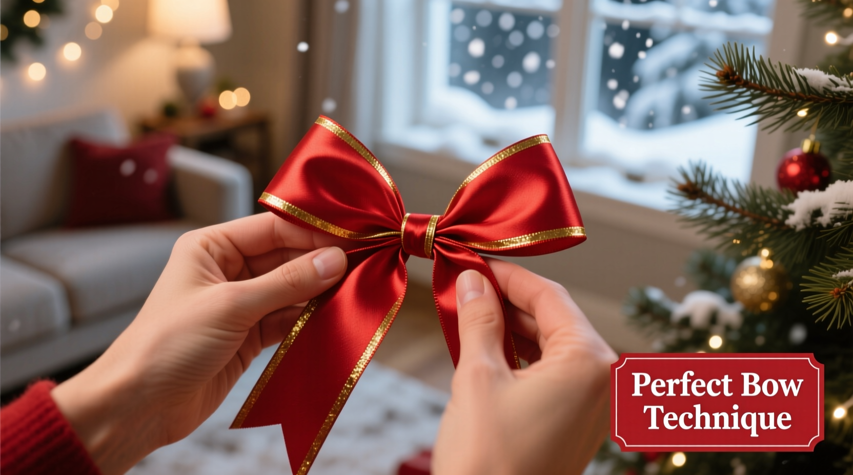 how to tie christmas ribbon bow