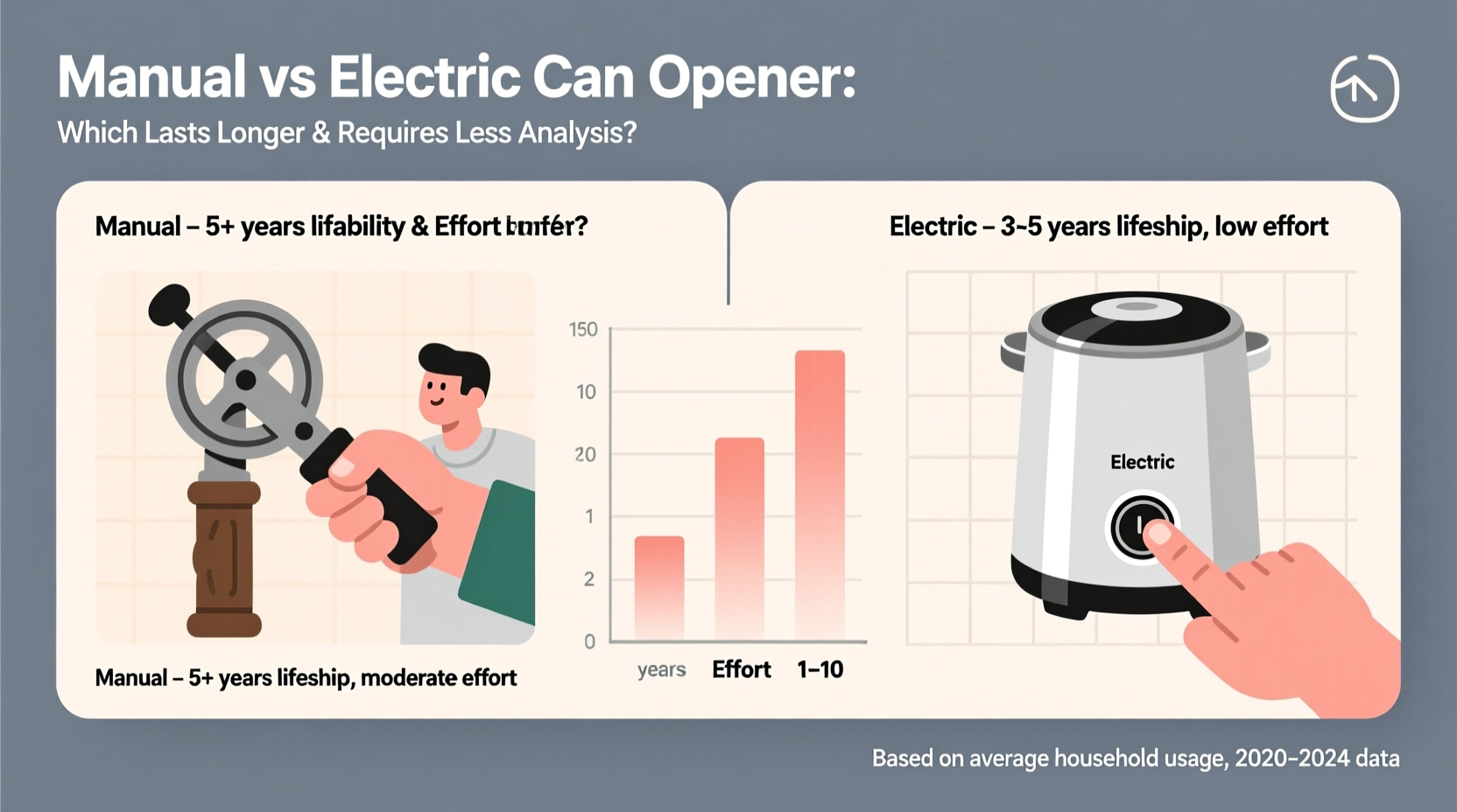 manual can opener vs electric which lasts longer and requires less effort