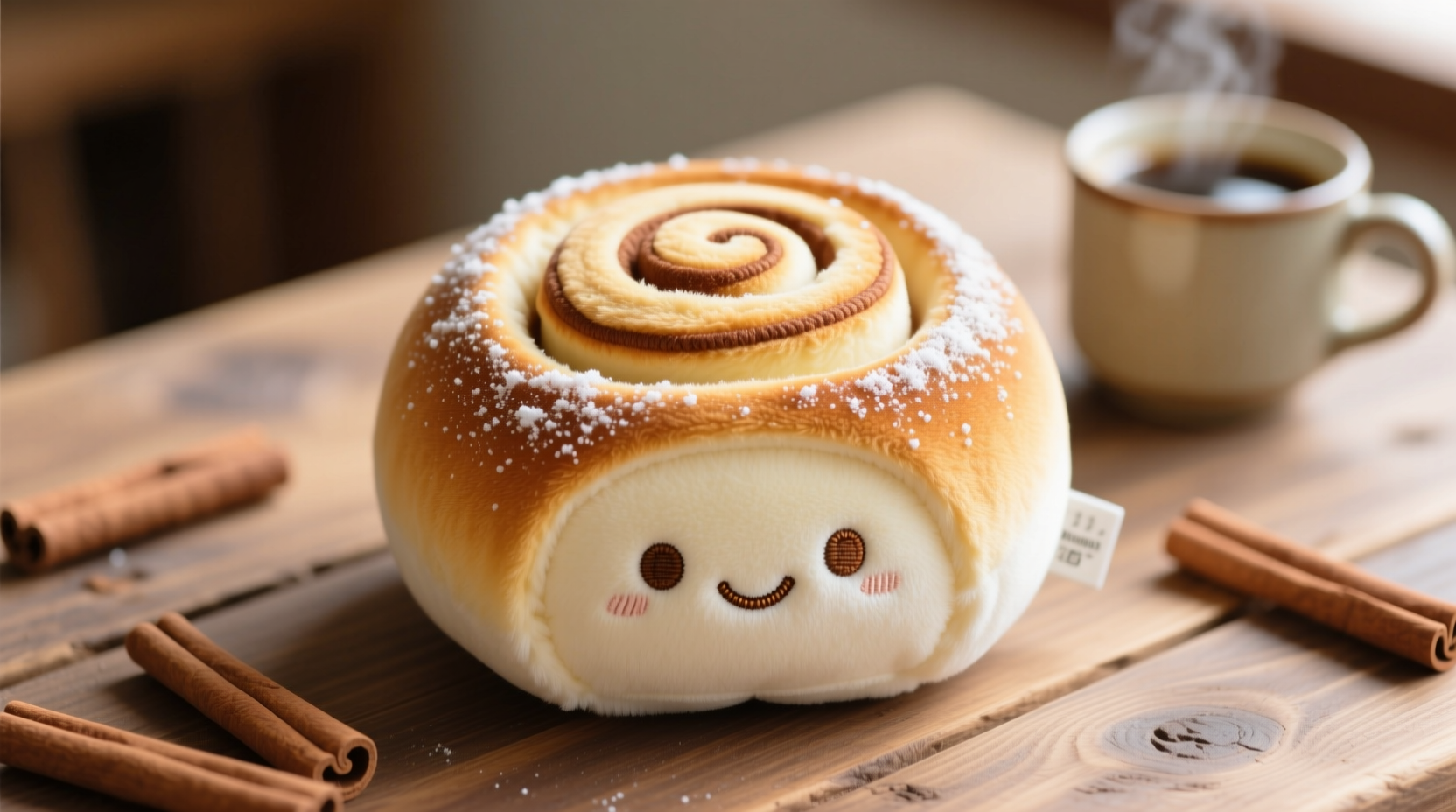 adorable cinnamon rollshaped squishmallow plush