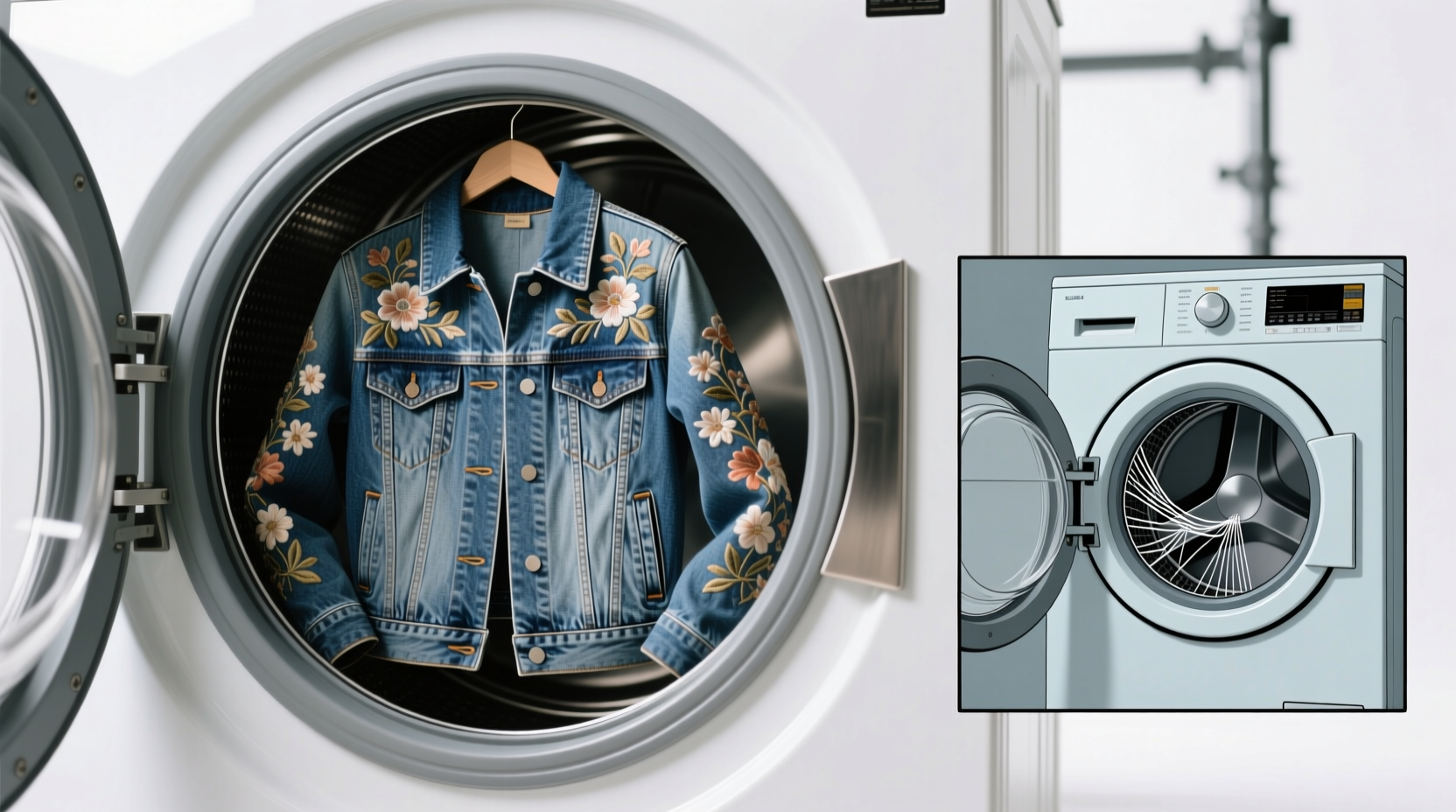 laundry tips front load vs top load for embroidered denim