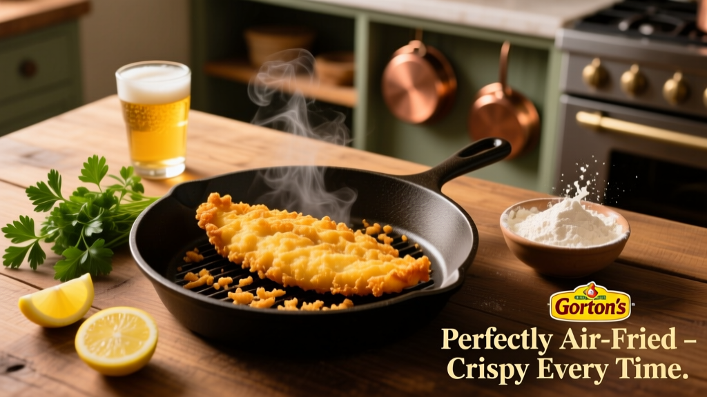 Perfect Air Fry Gorton’s Beer Battered Fish