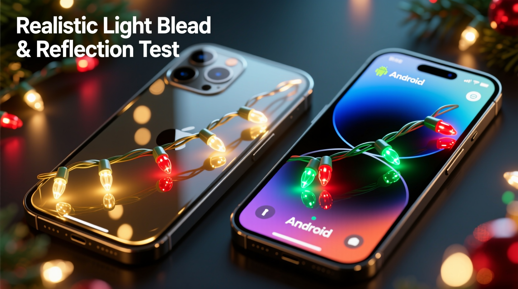 ar christmas light preview app for iphone vs android which renders realistic light bleed and reflection