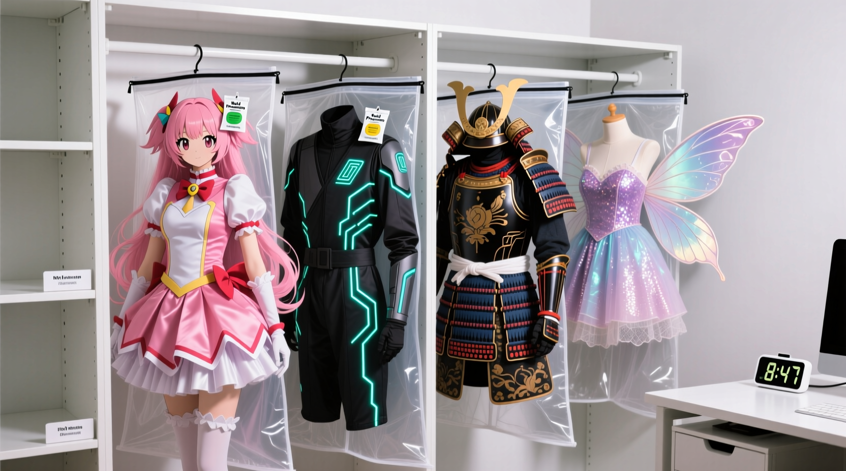 closet organization tips for anime costumes