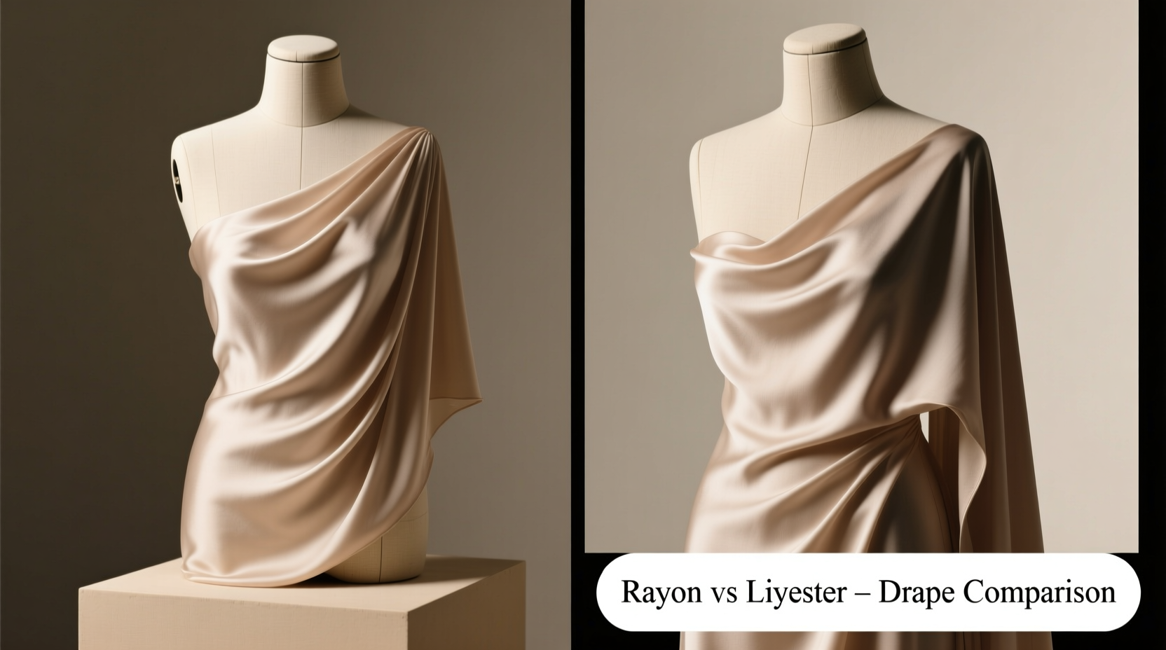 rayon vs polyester fabric which drapes better for flowy dresses