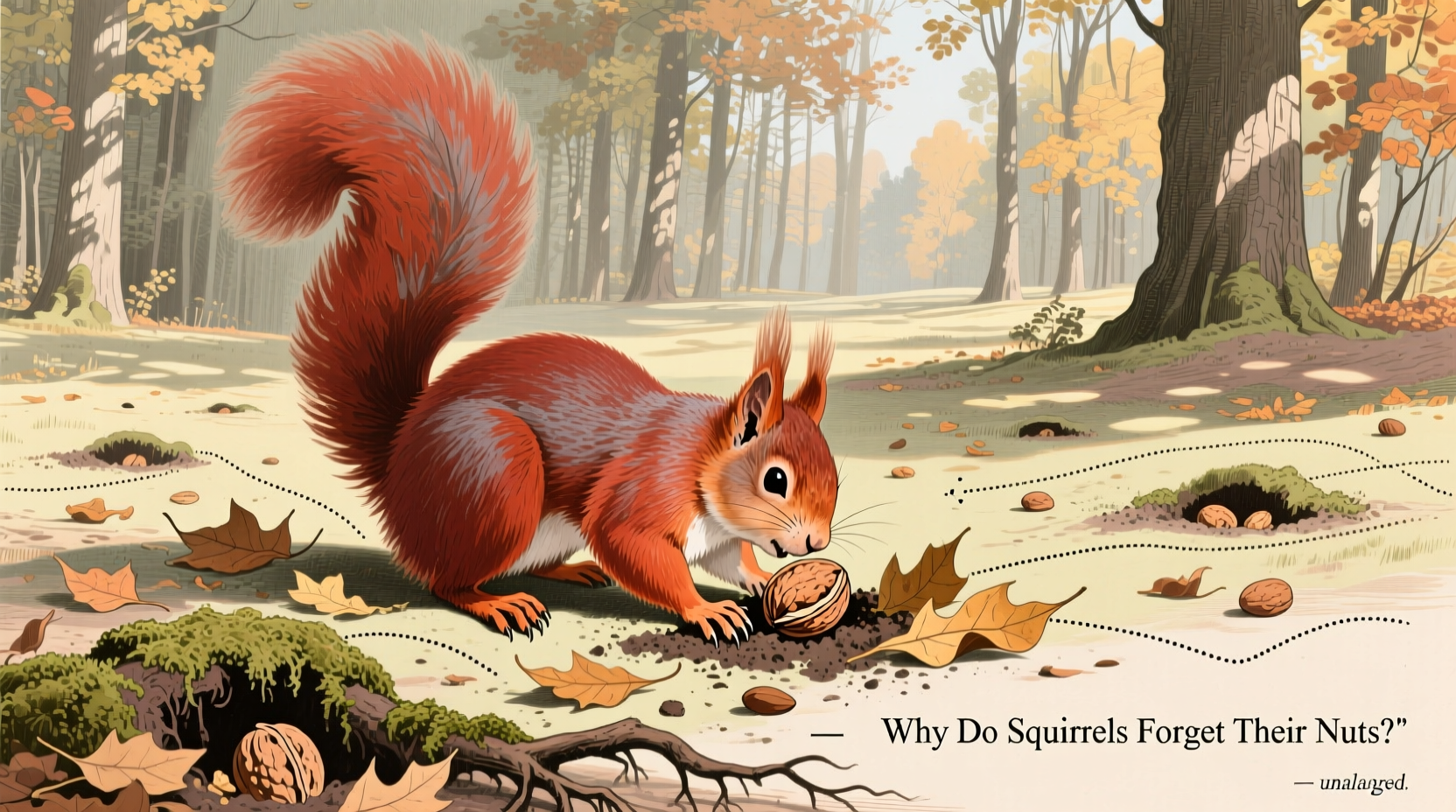 why do squirrels bury nuts but never find most of them