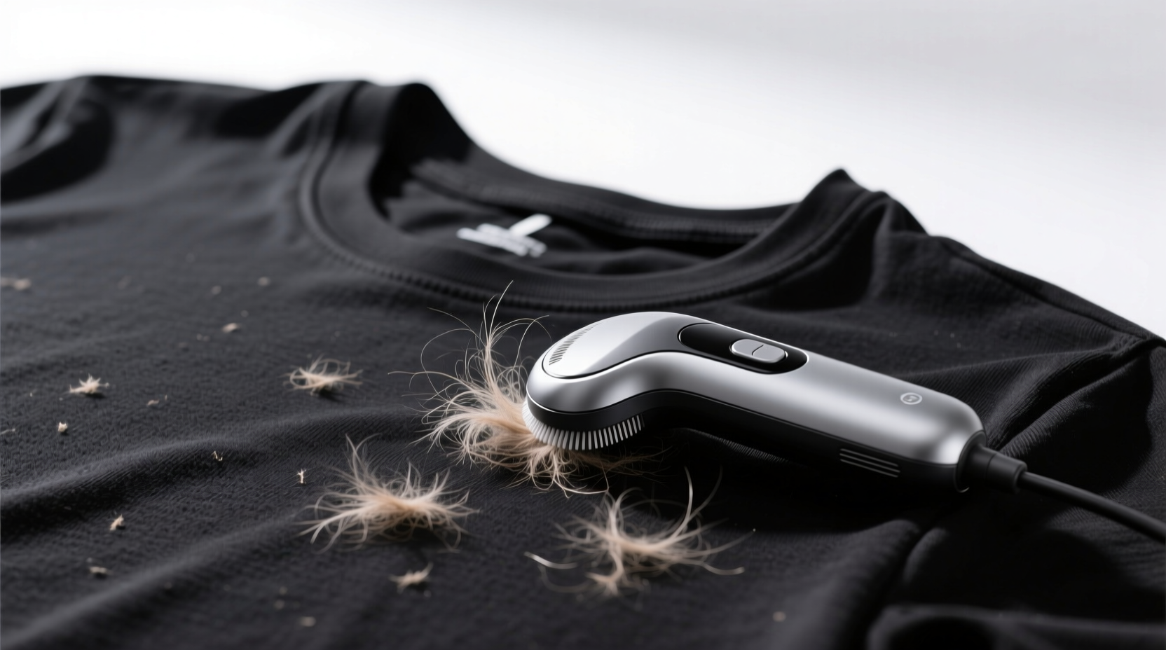 pet hair off black clothes without lint rollers