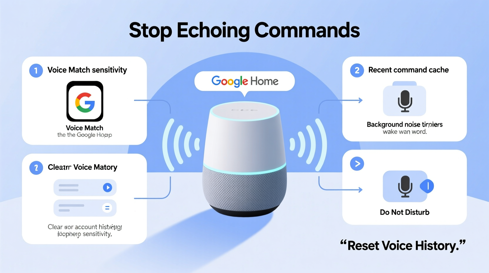 why does my google home echo previous commands and how to stop it