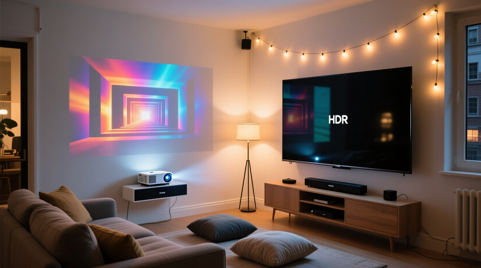 mini projector vs large tv which wins for movie nights in small spaces