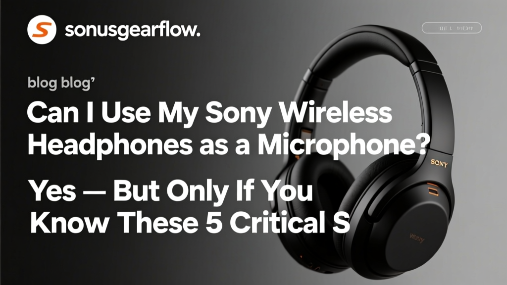 Sony Headphones as Mic: 5 Settings & Model Support (2026)