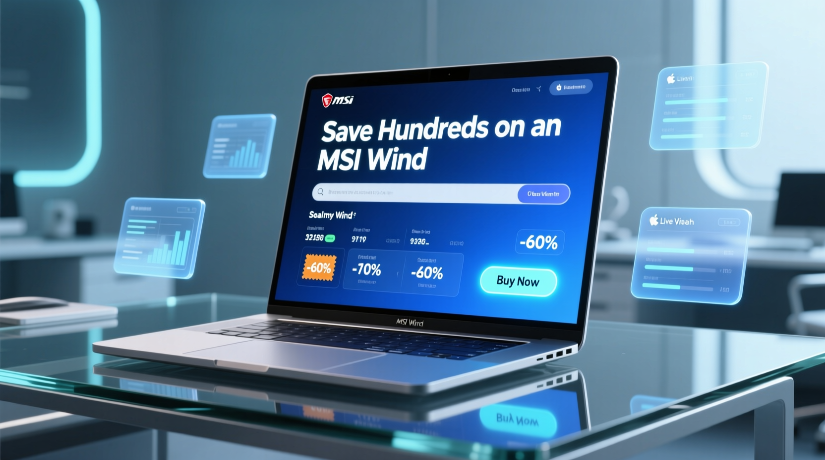 save hundreds on an msi wind using live search