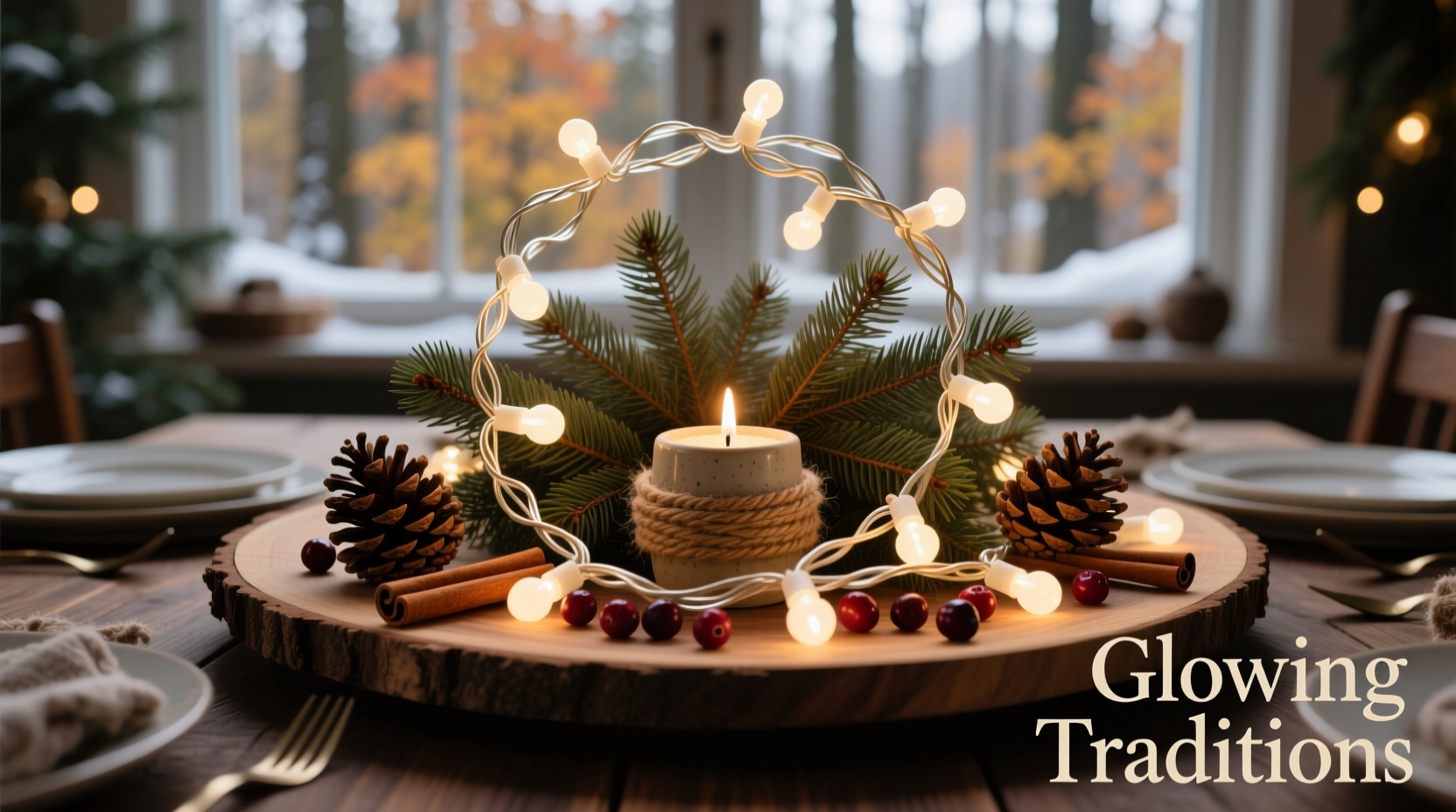 how to make a christmas centerpiece using old string lights creatively