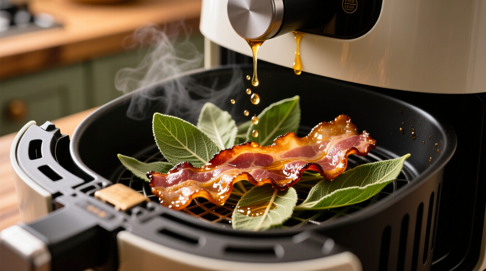 make these bacon fat sage leaves in your air fryer