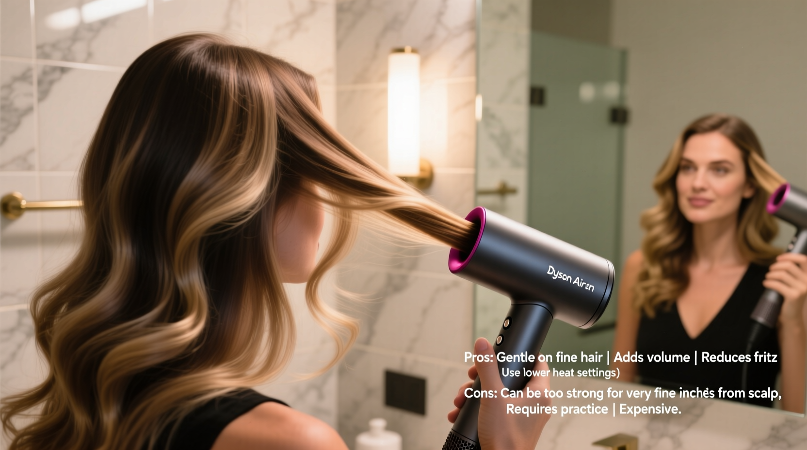 can you use a dyson airwrap on fine hair pros cons and styling tips