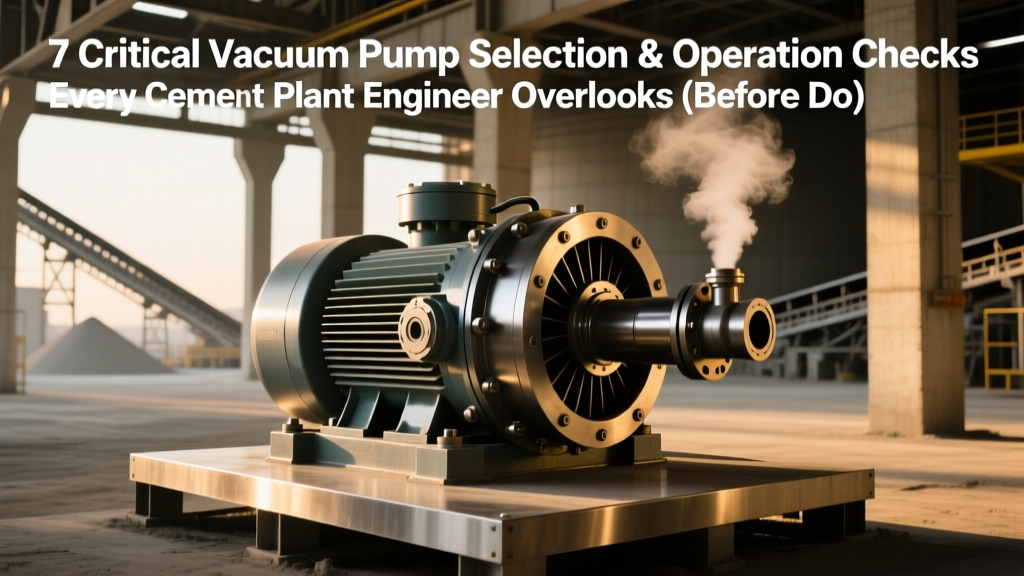 7 Vacuum Pump Checks Cement Engineers Overlook
