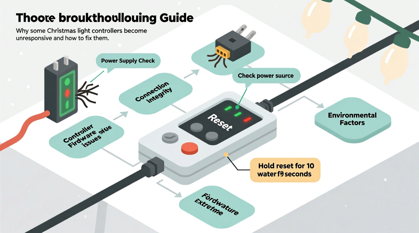why are some christmas light controllers unresponsive and how to troubleshoot