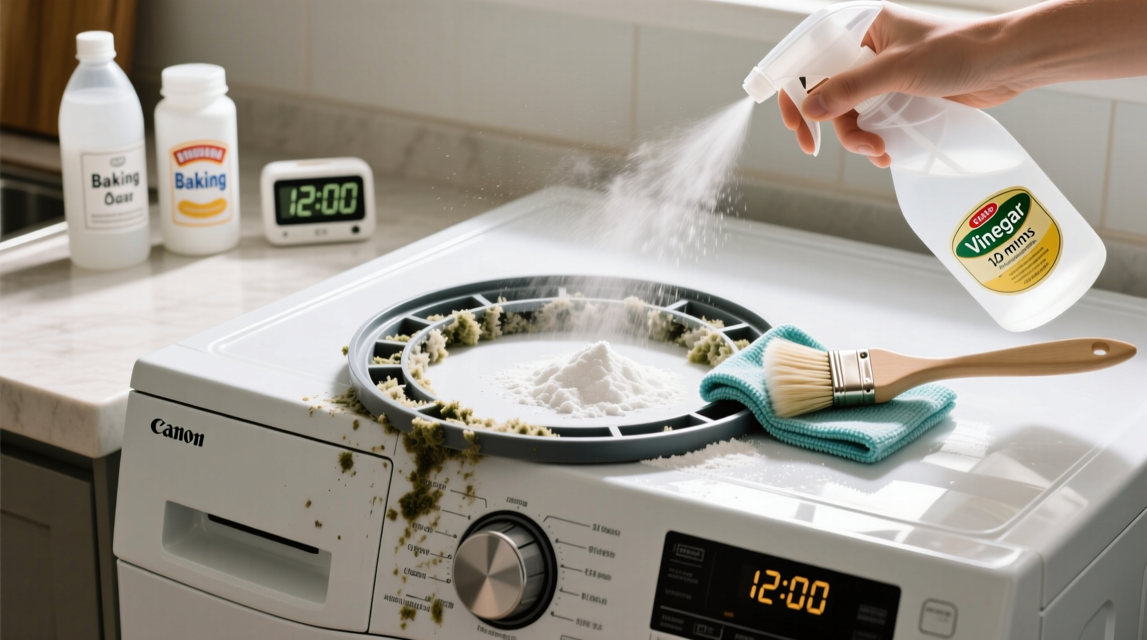 how to deep clean a front load washer gasket