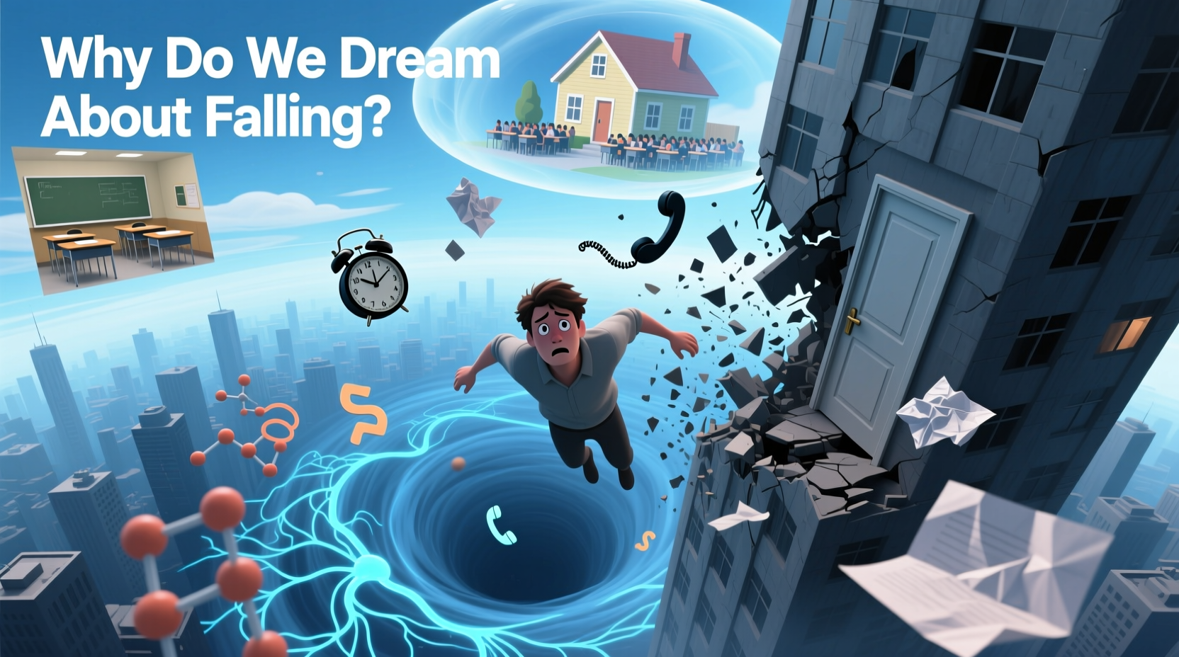 why do we dream about falling and what it says about stress