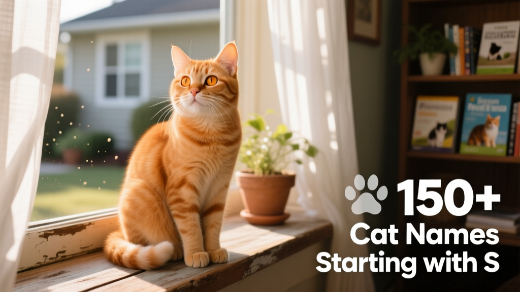 A playful ginger cat sitting on a sunlit windowsill, looking curious and alert