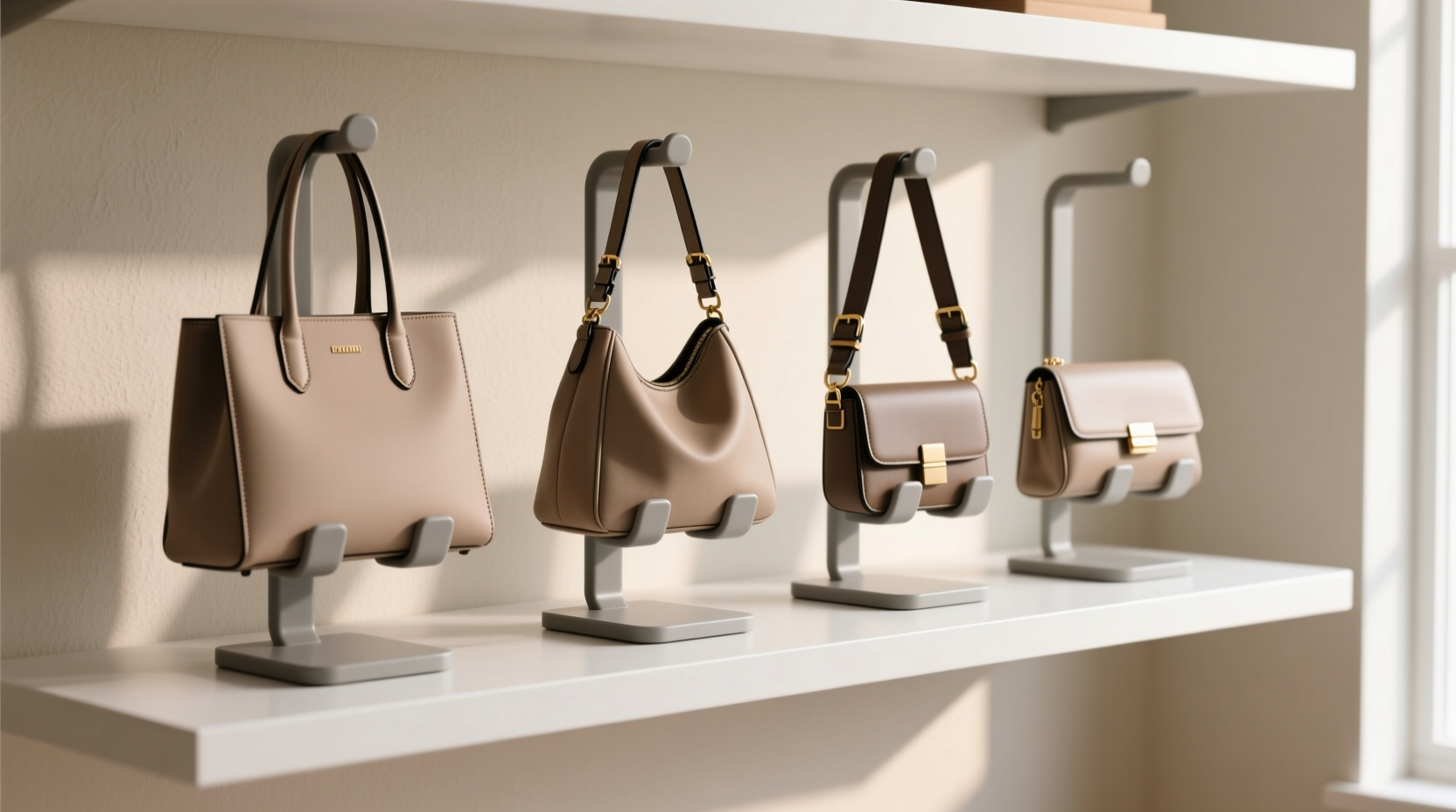 closet shelf risers vs stackable bins for handbags