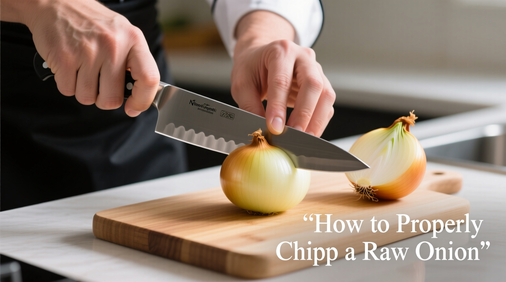 how to properly chop a raw onion