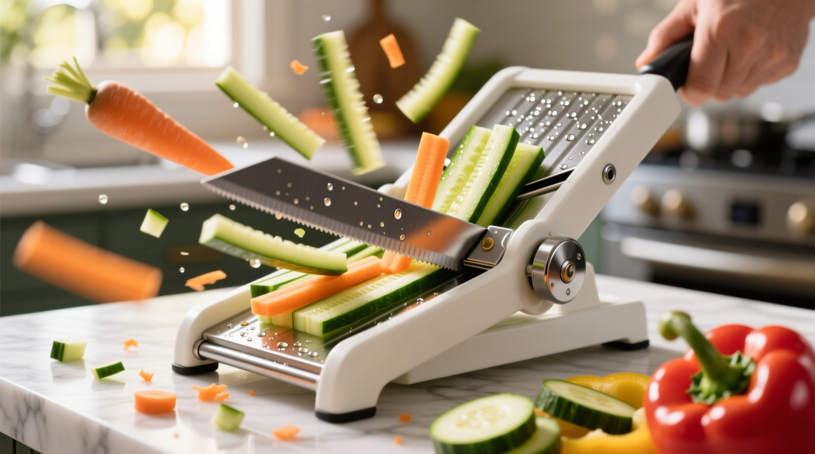 julienne fruits and vegetables a lot faster with a mand