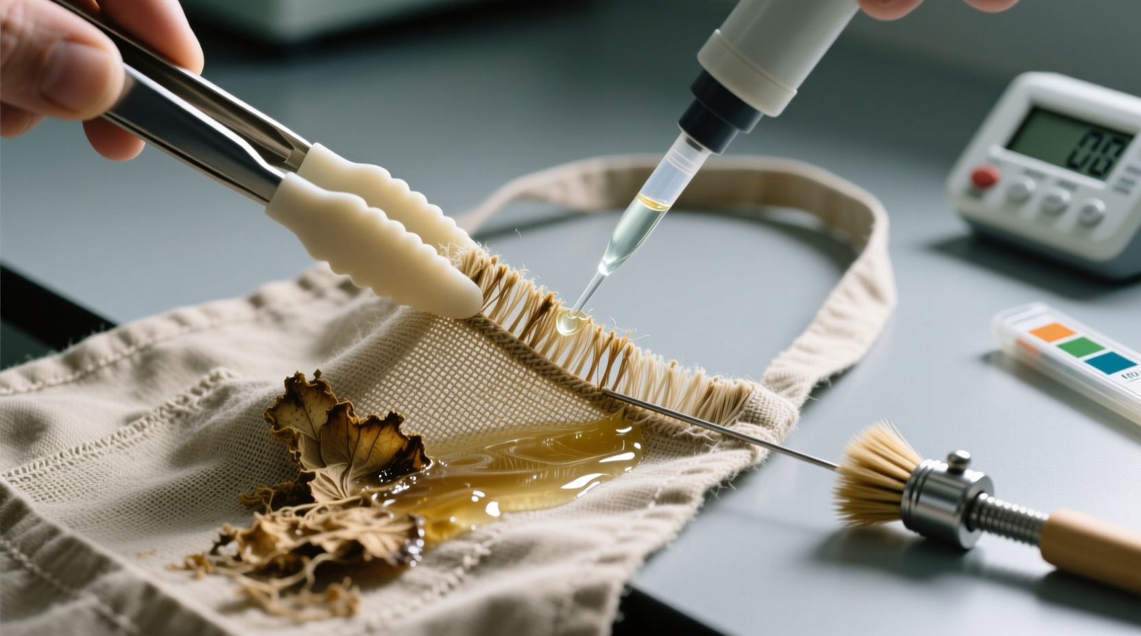 remove kombucha residue from hemp aprons