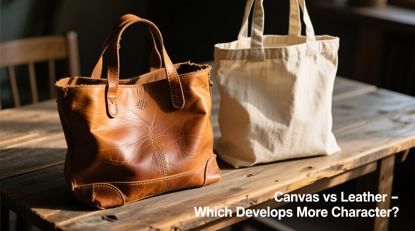 canvas vs leather tote bags which develops more character over time