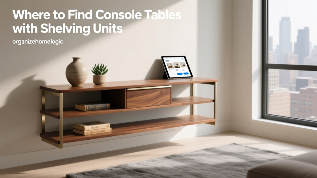 Where to Find Console Tables with Shelving Units