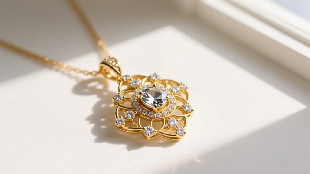 Macro shot of the Camilla pendant