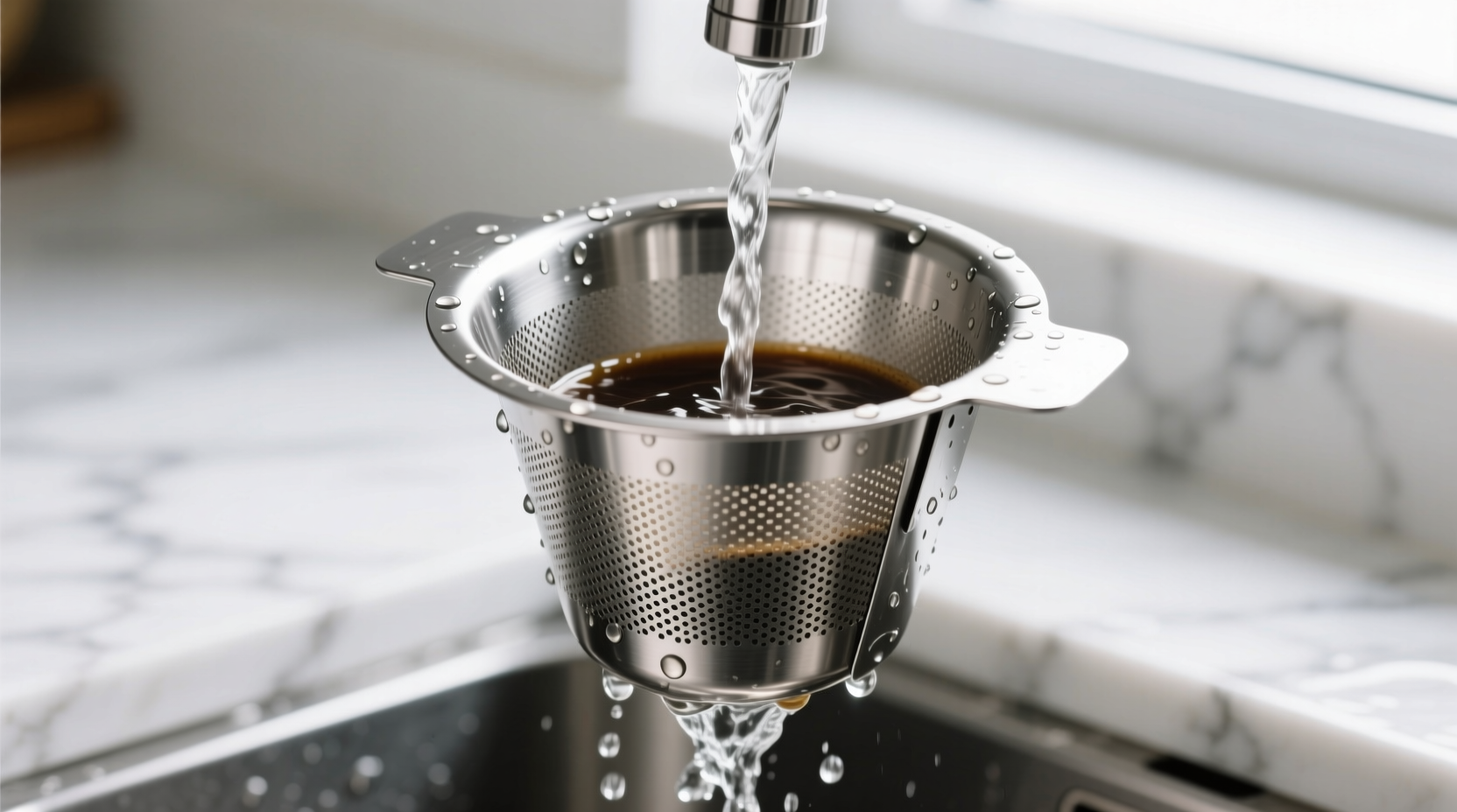 how to clean a stainless steel coffee filter