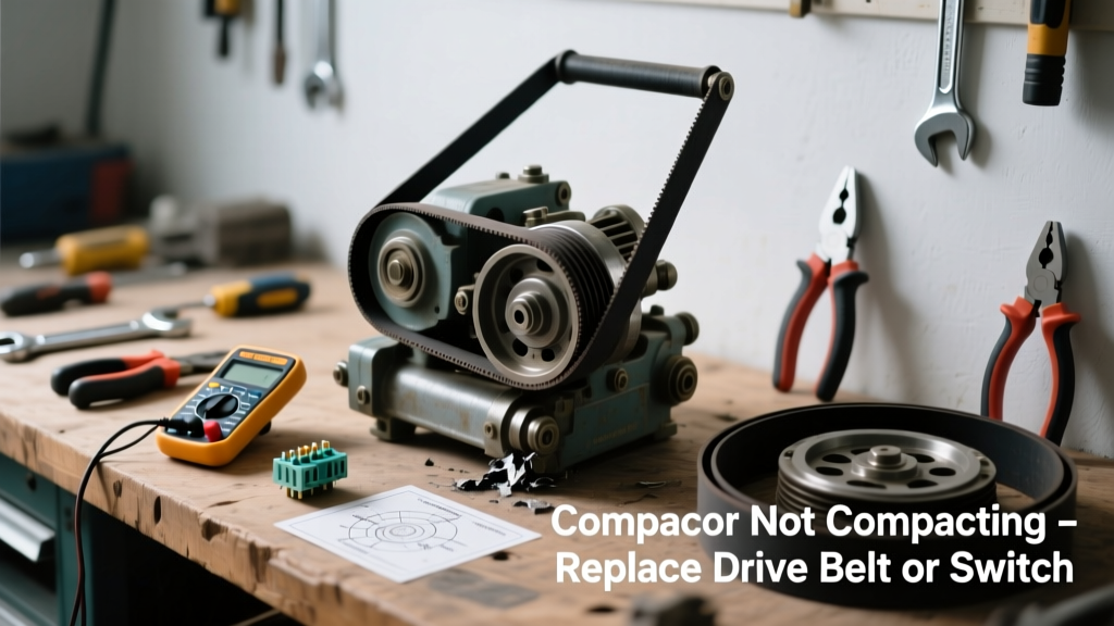 Compactor Not Compacting? Replace the Drive Belt or Switch