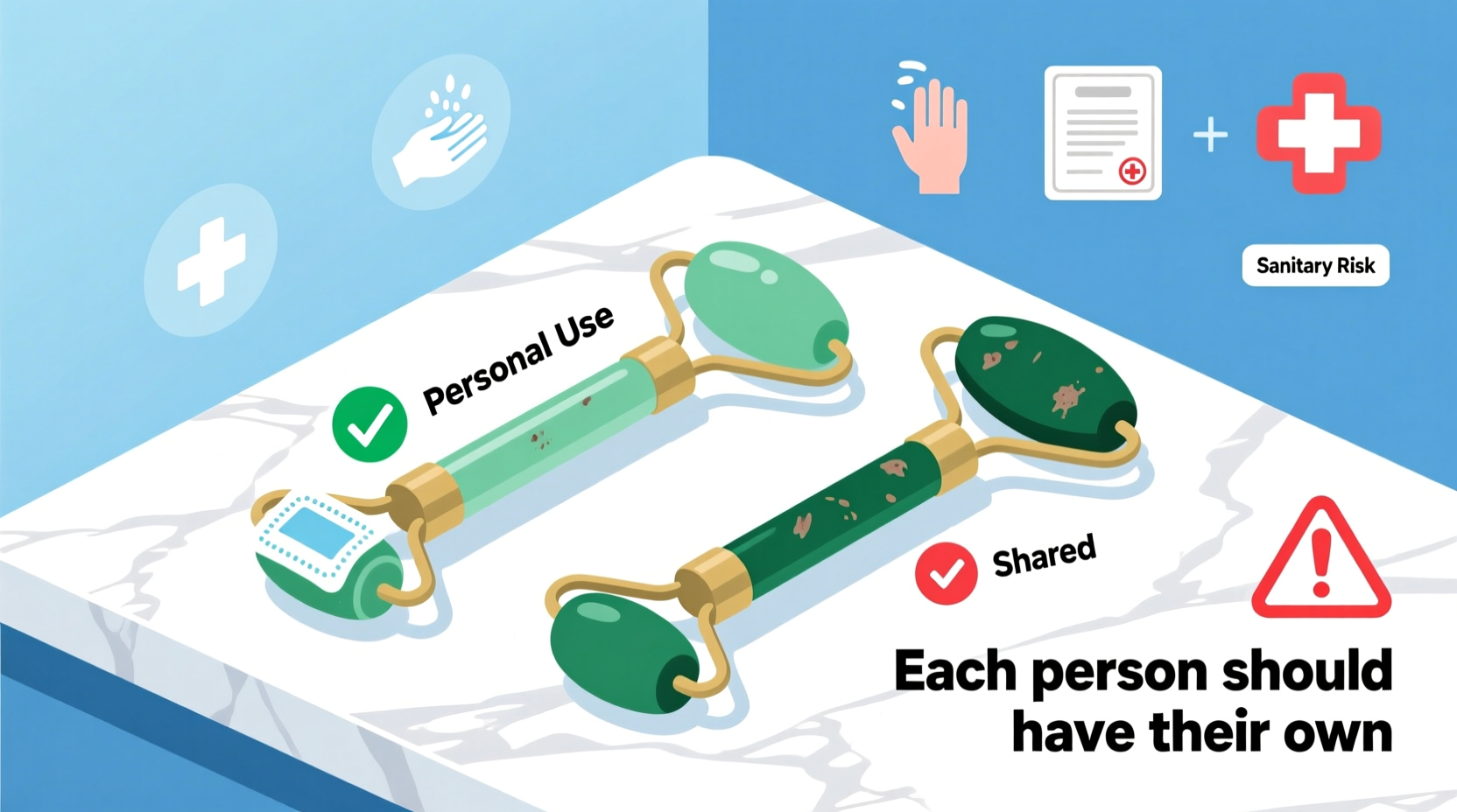 are jade rollers sanitary to share or should everyone have their own