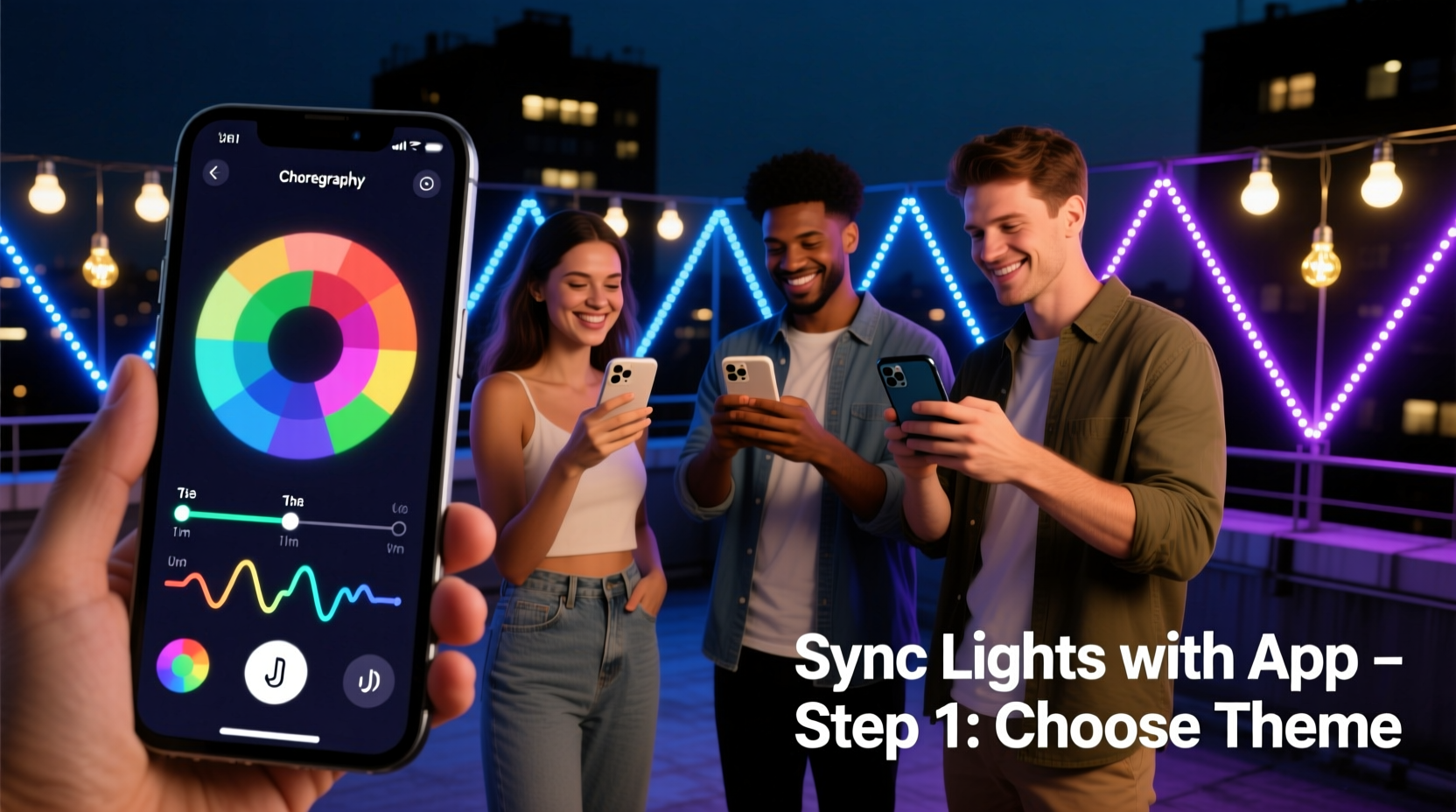 how to use smartphone apps to choreograph custom light displays