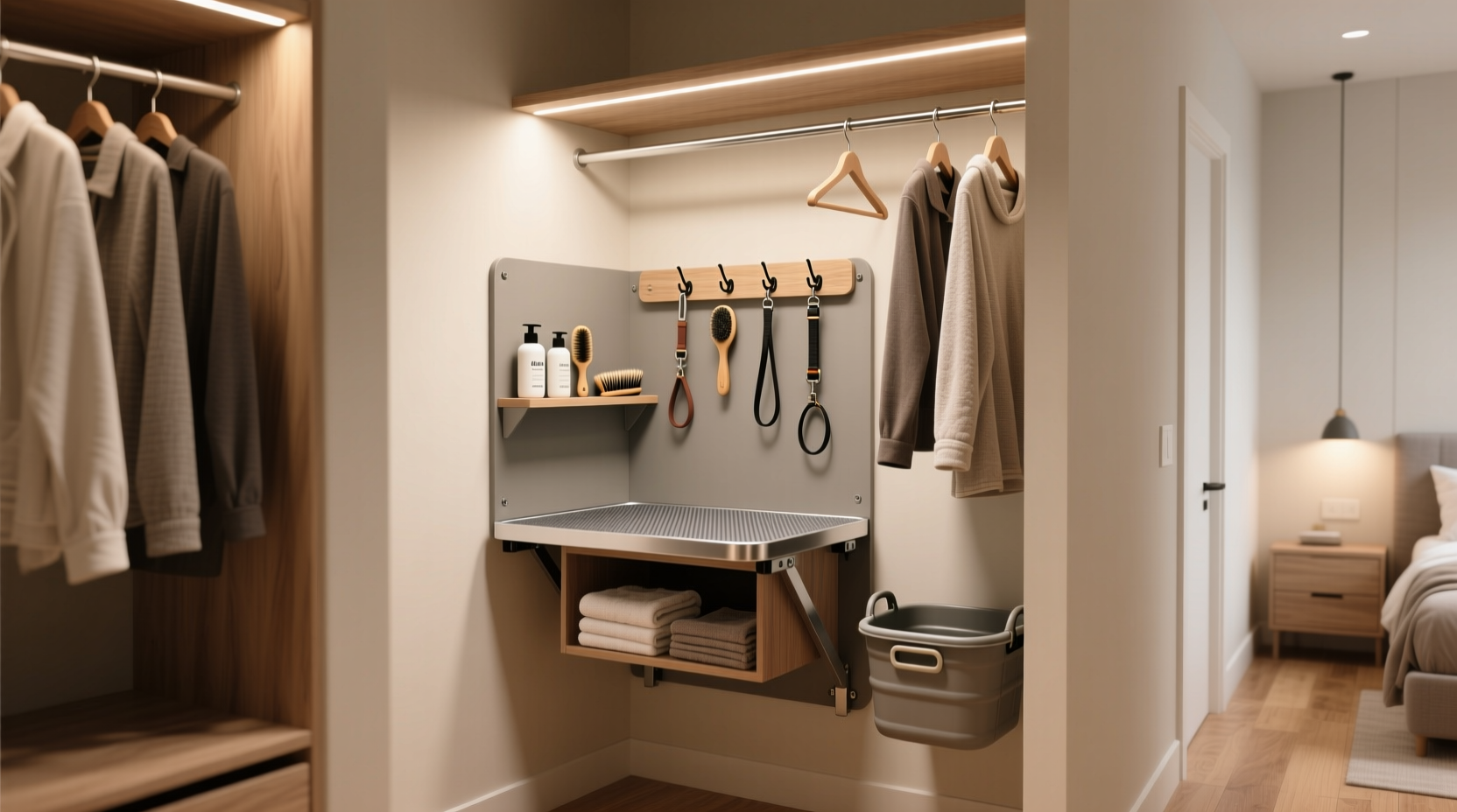 closet organization tips mini pet grooming station