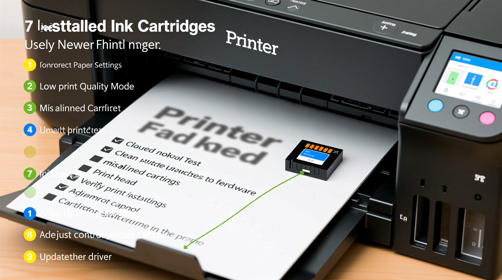 why is my printer printing faded text even with new ink