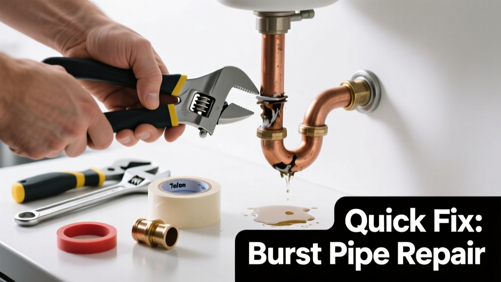 How to Fix a Burst Pipe in the Kitchen Fast