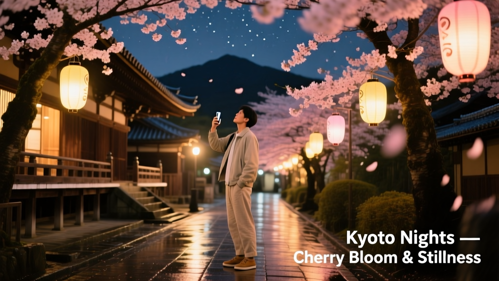 Cherry Blossom Night Illumination at Kiyomizudera Temple: Kyoto’s Sacred Light and Petal Ritual