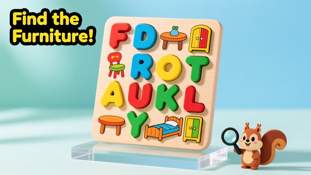 Furniture Word Search Puzzle: A Developmentally Appropriate Learning Tool for Ages 4–8