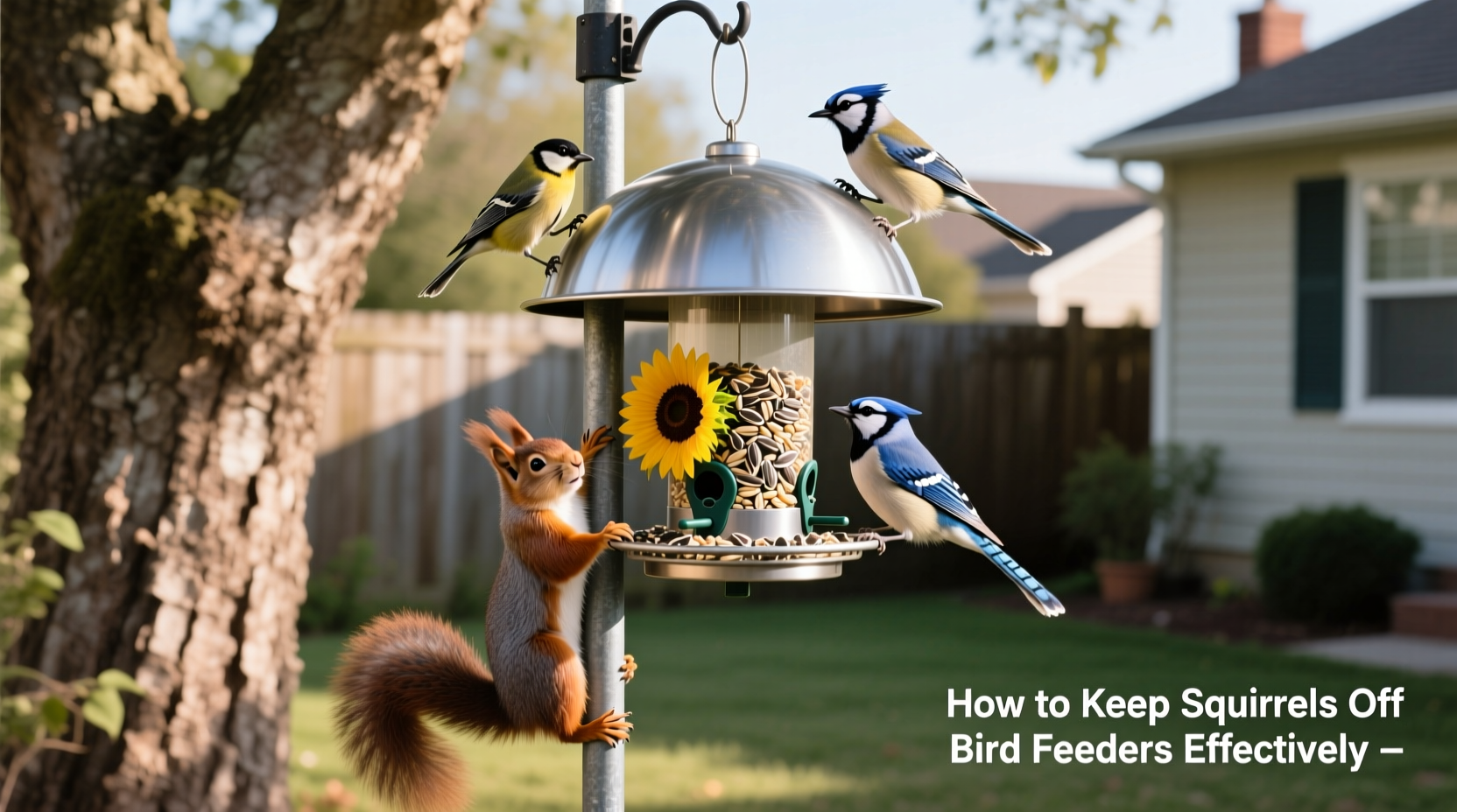 how to keep squirrels off bird feeders