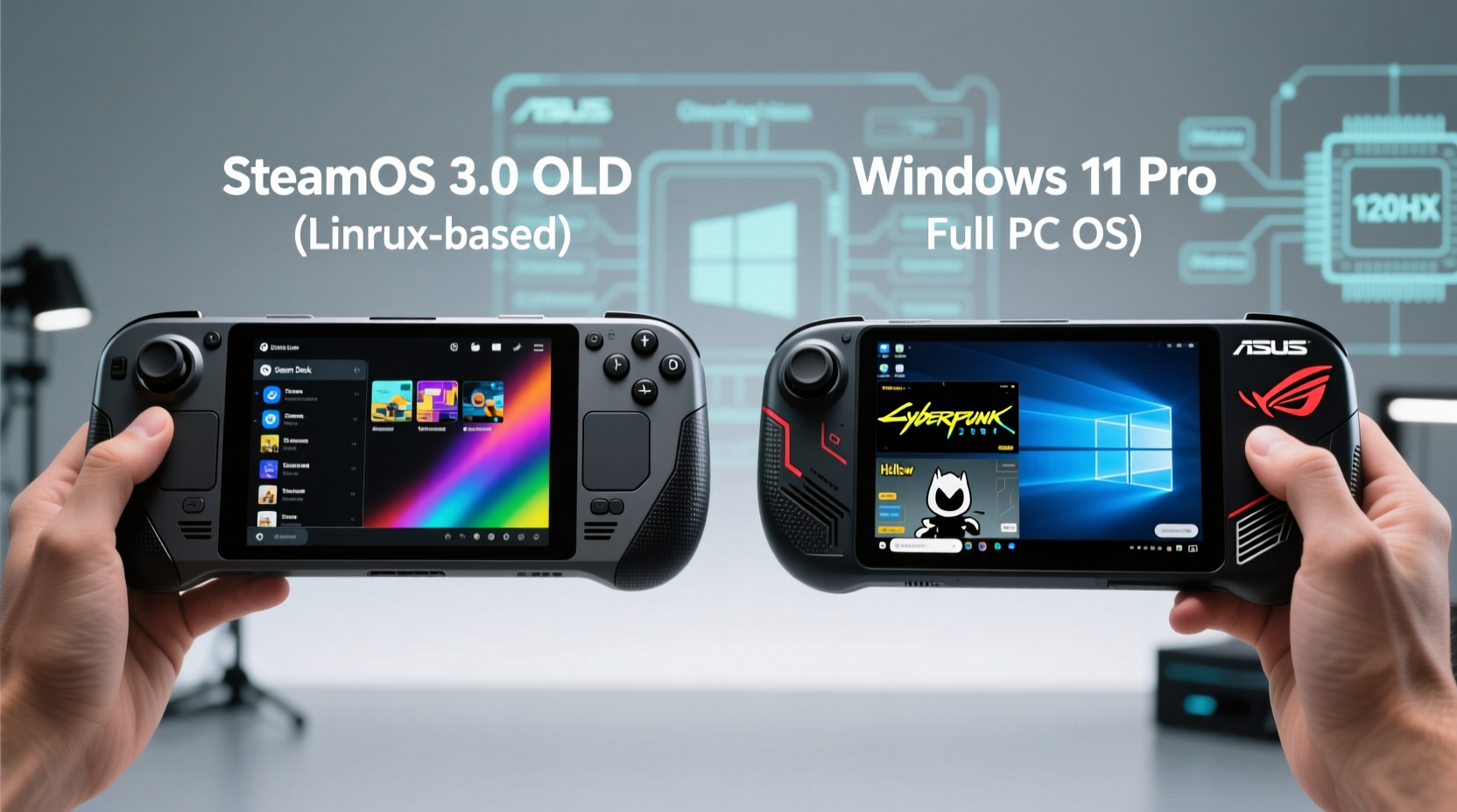 steam deck oled vs rog ally is windows on a handheld actually usable